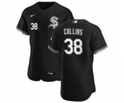 Men's Nike Chicago White Sox #38 Zack Collins Black Alternate 2020 Authentic Player Baseball Jersey