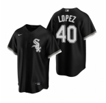 Men's Nike Chicago White Sox #40 Reynaldo Lopez Black Alternate Stitched Baseball Jersey