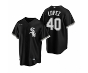Men's Nike Chicago White Sox #40 Reynaldo Lopez Black Alternate Stitched Baseball Jersey