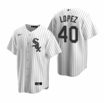 Men's Nike Chicago White Sox #40 Reynaldo Lopez White Home Stitched Baseball Jersey