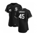 Men's Nike Chicago White Sox #45 Garrett Crochet Black Alternate 2020 Authentic Player Baseball Jersey