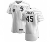 Men's Nike Chicago White Sox #45 Garrett Crochet White Home 2020 Authentic Player Baseball Jersey