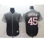 Men's Nike Chicago White Sox #45 Jordan Majestic Grey Drift Fashion MLB Jersey