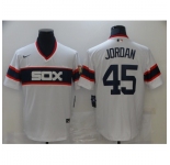Men's Nike Chicago White Sox #45 Michael Jordan White Alternate Flex Base Authentic Collection Jersey
