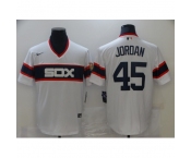 Men's Nike Chicago White Sox #45 Michael Jordan White Alternate Flex Base Authentic Collection Jersey