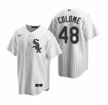 Men's Nike Chicago White Sox #48 Alex Colome White Home Stitched Baseball Jersey