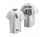 Men's Nike Chicago White Sox #48 Alex Colome White Home Stitched Baseball Jersey