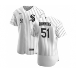 Men's Nike Chicago White Sox #51 Dane Dunning White Home 2020 Authentic Player Baseball Jersey