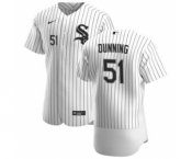 Men's Nike Chicago White Sox #51 Dane Dunning White Home 2020 Authentic Player Baseball Jersey