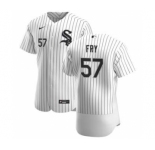 Men's Nike Chicago White Sox #57 Jace Fry White Home 2020 Authentic Player Baseball Jersey