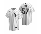 Men's Nike Chicago White Sox #57 Jace Fry White Home Stitched Baseball Jersey