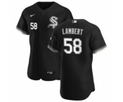 Men's Nike Chicago White Sox #58 Jimmy Lambert Black Alternate 2020 Authentic Player Baseball Jersey