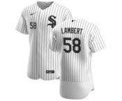 Men's Nike Chicago White Sox #58 Jimmy Lambert White Home 2020 Authentic Player Baseball Jersey