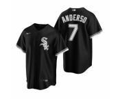Men's Nike Chicago White Sox #7 Tim Anderson Black Alternate Stitched Baseball Jersey
