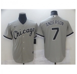 Men's Nike Chicago White Sox #7 Tim Anderson Gray Alternate Flex Base Jersey