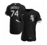 Men's Nike Chicago White Sox #74 Eloy Jimenez 2020 Black Alternate Authentic Player Baseball Jersey