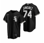 Men's Nike Chicago White Sox #74 Eloy Jimenez Black Alternate Stitched Baseball Jersey
