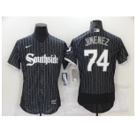 Men's Nike Chicago White Sox #74 Eloy Jimenez Black Elite Alternate Stitched Jersey