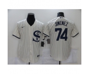 Men's Nike Chicago White Sox #74 Eloy Jimenez Cream Game 2021 Field of Dreams Jersey