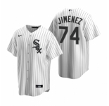 Men's Nike Chicago White Sox #74 Eloy Jimenez White Home Stitched Baseball Jersey