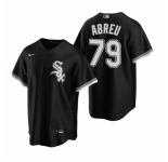 Men's Nike Chicago White Sox #79 Jose Abreu Black Alternate Stitched Baseball Jersey
