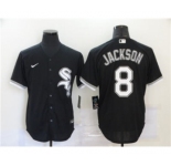 Men's Nike Chicago White Sox #8 Bo Jackson Black 2020 Baseball Cool Base Jersey