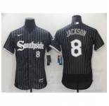 Men's Nike Chicago White Sox #8 Bo Jackson Black City Alternate Stitched Baseball Jersey