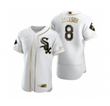 Men's Nike Chicago White Sox #8 Bo Jackson White 2020 Authentic Golden Edition Baseball Jersey