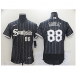 Men's Nike Chicago White Sox #88 Luis Robert Authentic Black Fashion Baseball Jersey