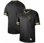 Men's Nike Chicago White Sox Blank Black Gold Authentic Stitched Baseball Jersey