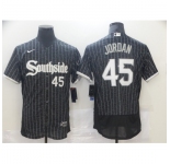 Men's Nike Chicago White Sox Southside #45 Michael Jordan Black Alternate Flex Base Authentic Jersey