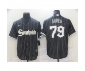 Men's Nike Chicago White Sox Southside #79 Jose Abreu Black Alternate Flex Base Jersey