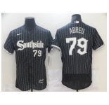 Men's Nike Chicago White Sox Southside #79 Jose Abreu Black Authentic Baseball Jersey