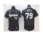 Men's Nike Chicago White Sox Southside #79 Jose Abreu Black Authentic Baseball Jersey