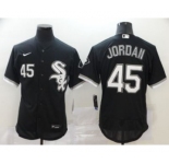 Men's Nike White Sox #45 Michael Jordan Black 2020 Baseball Flexbase Jersey