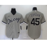 Men's Nike White Sox #45 Michael Jordan Gray 2020 Baseball Cool Base Jersey