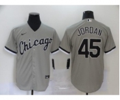 Men's Nike White Sox #45 Michael Jordan Gray 2020 Baseball Cool Base Jersey