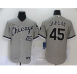 Men's Nike White Sox #45 Michael Jordan Gray 2020 Baseball Flexbase Jersey