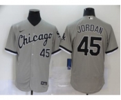 Men's Nike White Sox #45 Michael Jordan Gray 2020 Baseball Flexbase Jersey