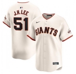 Men San Francisco Giants #51 Jung Hoo Lee Cream 2024 Home Limited Stitched Baseball Jersey
