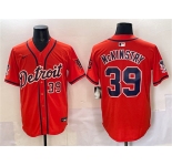 Men's Detroit Tigers #39 Zach McKinstry Orange With Patch Vapor Premier Limited Stitched Baseball Jersey