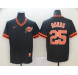 Men's Nike Francisco Giants #25 Barry Bonds Black M&N MLB Jersey