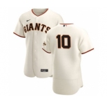 Men's Nike San Francisco Giants #10 Evan Longoria Cream Home 2020 Authentic Player Baseball Jersey