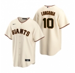 Men's Nike San Francisco Giants #10 Evan Longoria Cream Home Stitched Baseball Jersey