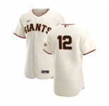 Men's Nike San Francisco Giants #12 Alex Dickerson Cream Home 2020 Authentic Player Baseball Jersey