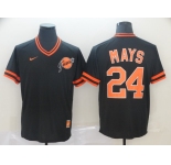 Men's Nike San Francisco Giants #24 Willie Mays BlackM M&N MLB Jersey