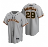 Men's Nike San Francisco Giants #29 Jeff Samardzija Gray Road Stitched Baseball Jersey