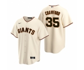 Men's Nike San Francisco Giants #35 Brandon Crawford Cream Home Stitched Baseball Jersey