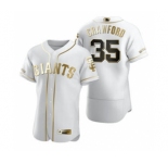 Men's Nike San Francisco Giants #35 Brandon Crawford White 2020 Authentic Golden Edition Baseball Jersey