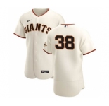 Men's Nike San Francisco Giants #38 Tyler Beede Cream Home 2020 Authentic Player Baseball Jersey